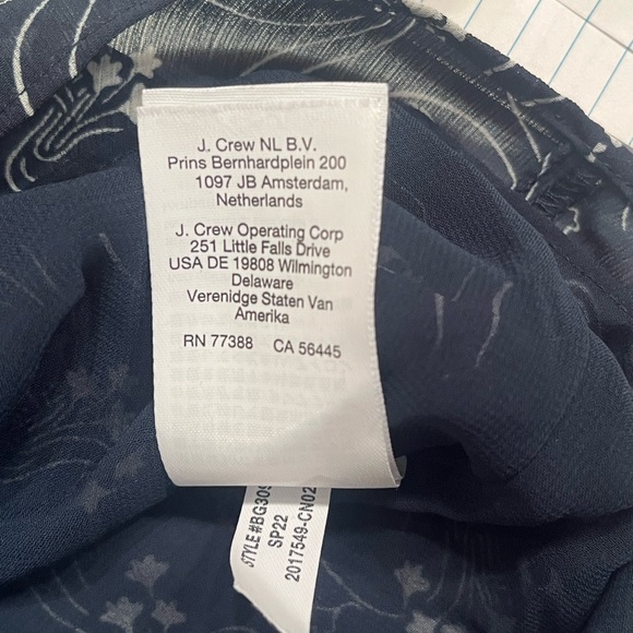 J. Crew Cap sleeve top in blue and white size XXL - Picture 8 of 10